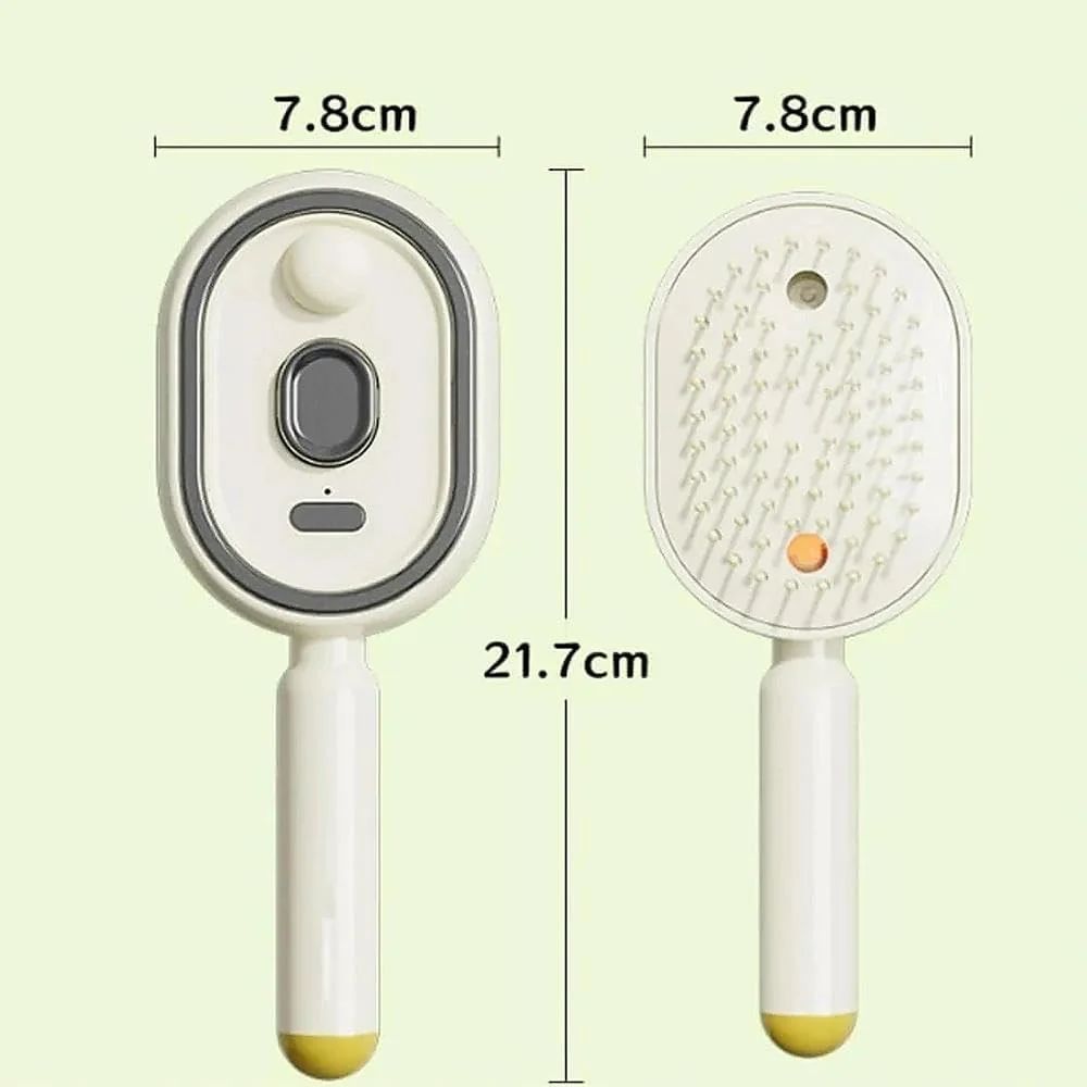 Rechargeable 3 in 1 Hair Straightener Brush with Detangling Comb