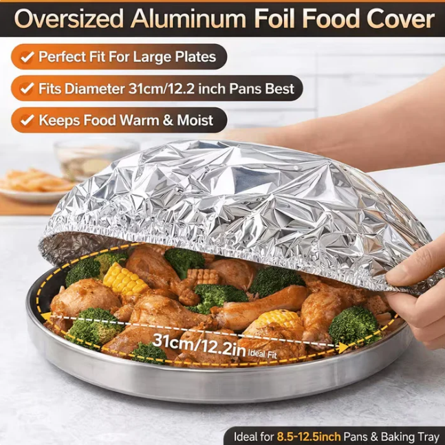 Reusable Aluminum Foil Food Freshness Cover