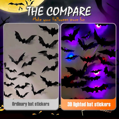 Spooktacular Glow3D™ LED Halloween Bat Wall Decals