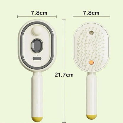 Rechargeable 3 in 1 Hair Straightener Brush with Detangling Comb